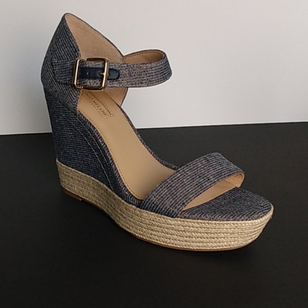 Antonio Melani Blue Lauralyn Platform Wedge - Picture 3 of 11